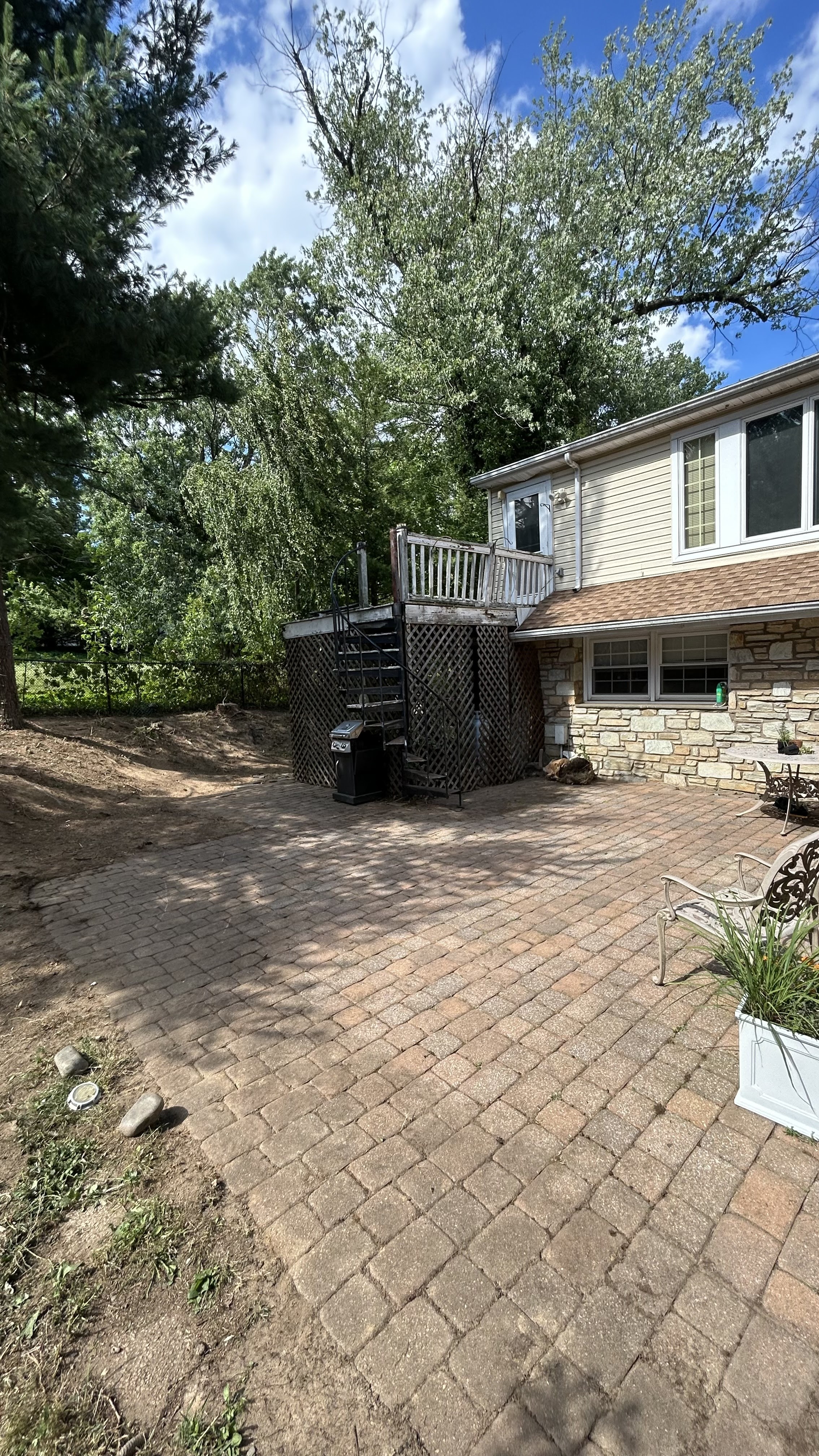 Patio area fully cleared and restored after Yard Boys transformation